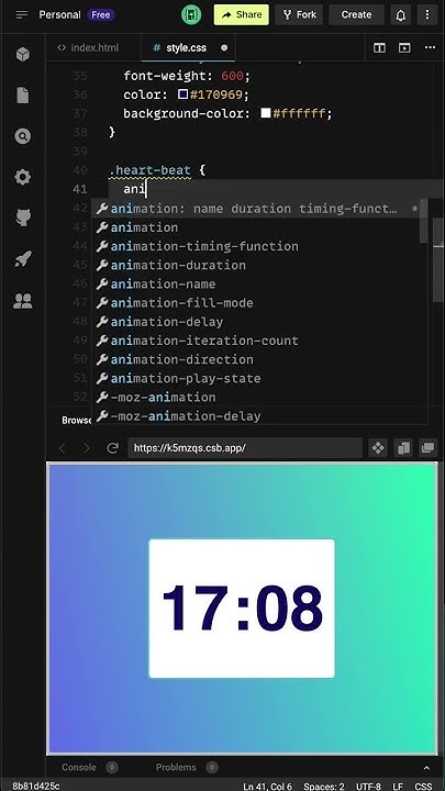 How to create blinking animation with CSS #shorts #animation #css #beat ...