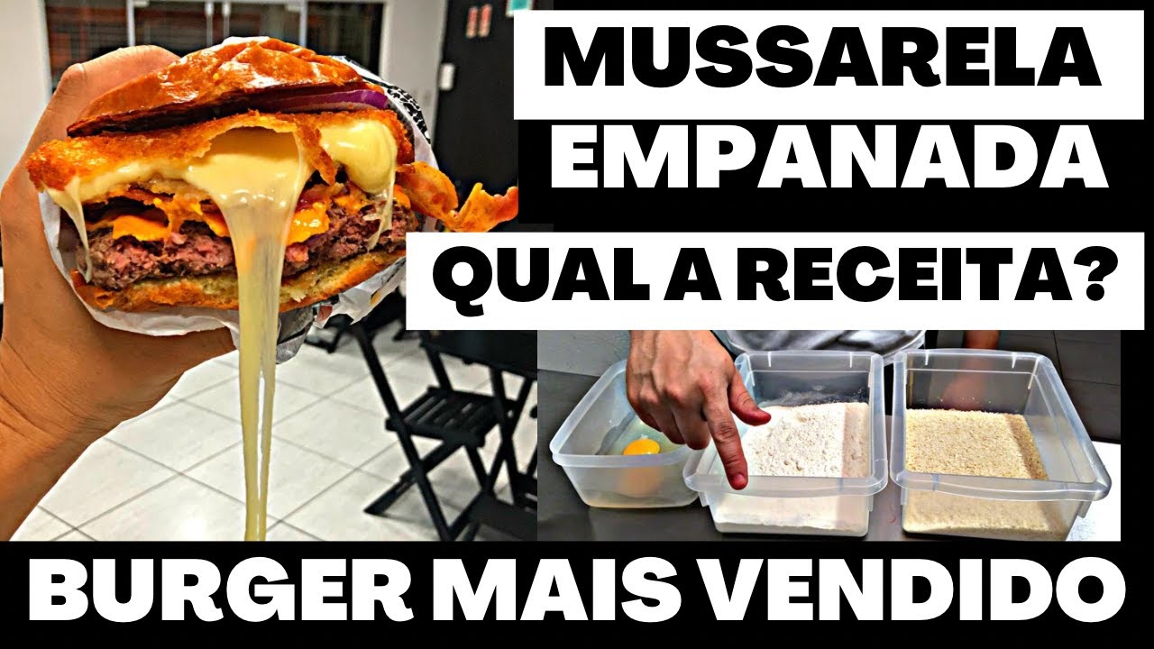 REVELEI O SEGREDO DO BURGER DE MUSSARELA EMPANADA (HAMBURGUERIA EM CASA)