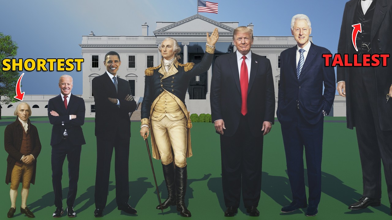 U.S. Presidents Height Comparison | Shortest to Tallest (1789–2026 ...