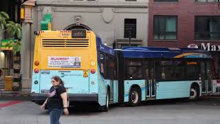 MTA NYCT #5499 on the B44+ SBS to Sheepshead Bay Knapp St leaving the Williamsburg Bridge Plaza