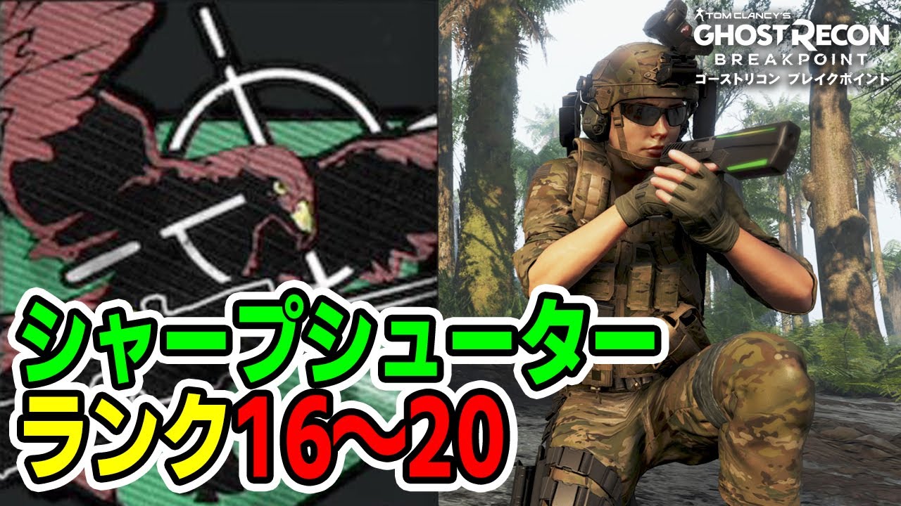 次アプデまでに絶対終わらせたい「シャープシューター」クラスランク上げ16～20【ゴーストリコンブレイクポイント】PS5