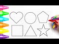 Colorful 2D Shapes Drawing for Kids ⭐🔶