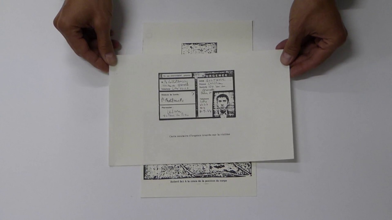 Le 26 du mois n°10 / Reconstitution d’un accident... de Christian Boltanski