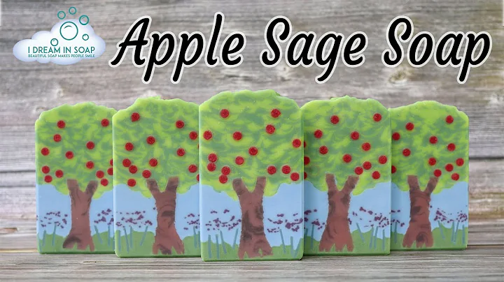 Cold process soap making tutorial. Apple tree soap, cold process embeds.