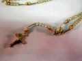 ロザリオ　クリスタルカット　ヒップホップ　ネックレス　HIPHOP NECKLACE