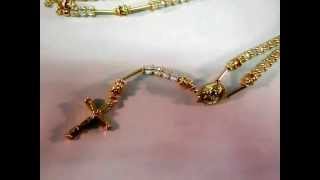 ロザリオ　クリスタルカット　ヒップホップ　ネックレス　HIPHOP NECKLACE