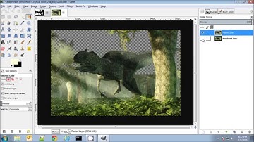 Allosaurus in a Forest, a Digital Art Lesson by Daniel Eskridge