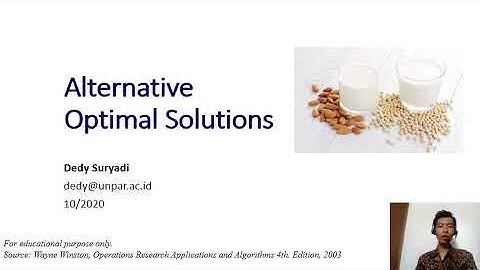 Week5.2 Simplex Algorithm (Alternative Optimal Solution)