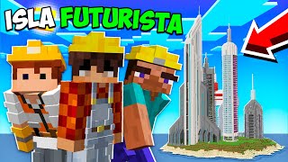 CONTRATÉ a CONSTRUCTORES para HACER una ISLA FUTURISTA en MINECRAFT 😎