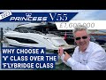 16m princess v55  why choose a v class over the flybridge class