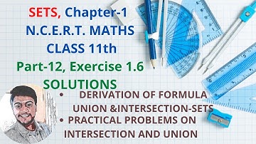 SETS Chapter-1,Exercise 1.6 Solutions MATHSCLASS 11|  #Mathsclass11 #PracticalProblemsonSets