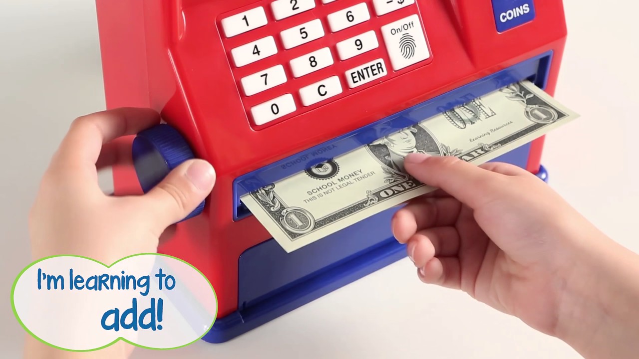 LER2625-C Pretend and Play Teaching ATM Bank w/Cdn $ - YouTube