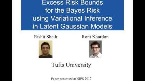 Excess Risk Bounds for the Bayes Risk using Variational Inference in Latent Gaussian Models