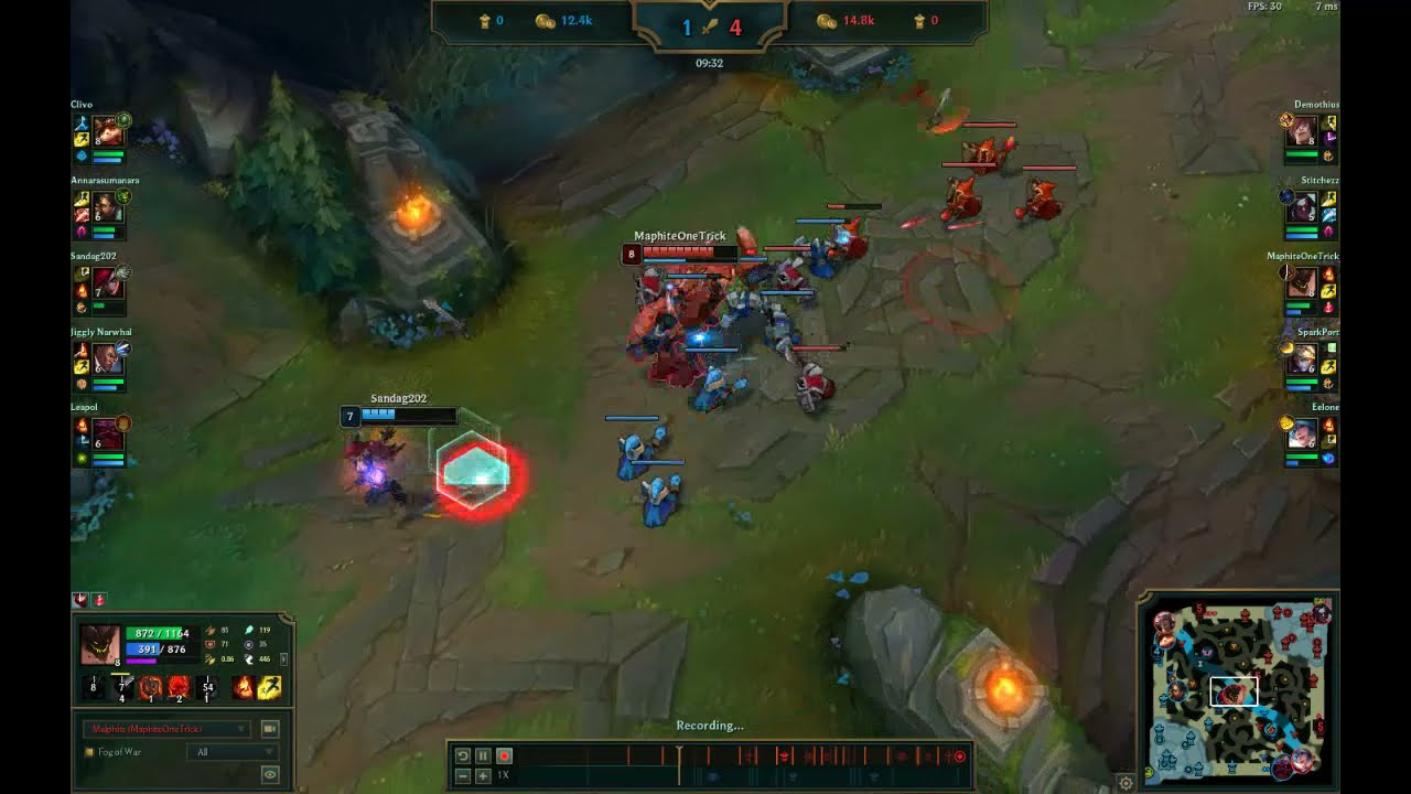 Electrocute Malphite E Flash Kill On Katarina