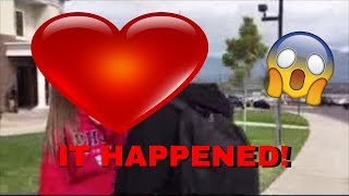 FIRST KISS! *caught on camera*