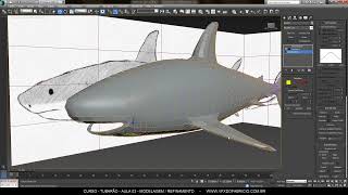 Aula 03 / 19 - Modelagem Refinamento - Curso Tubarão (Baby Shark) 3d 2014