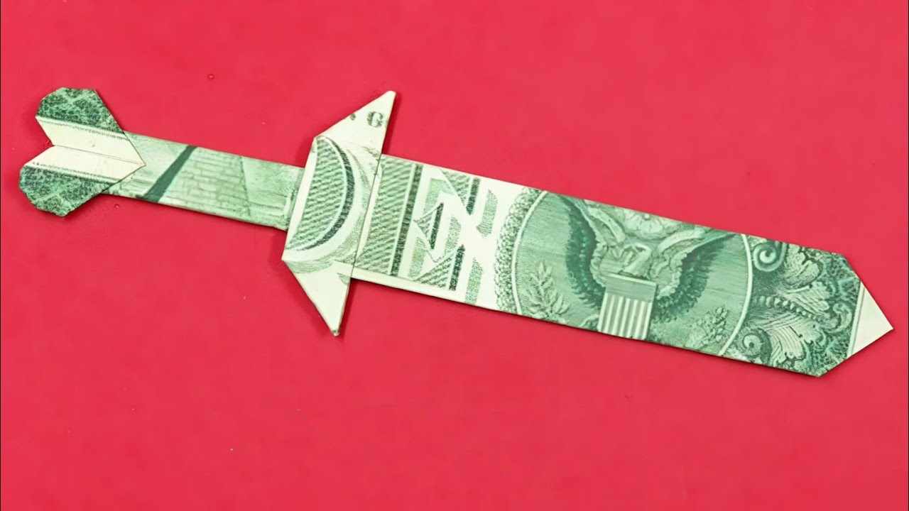 Dollar Origami Sword Love | Money Origami