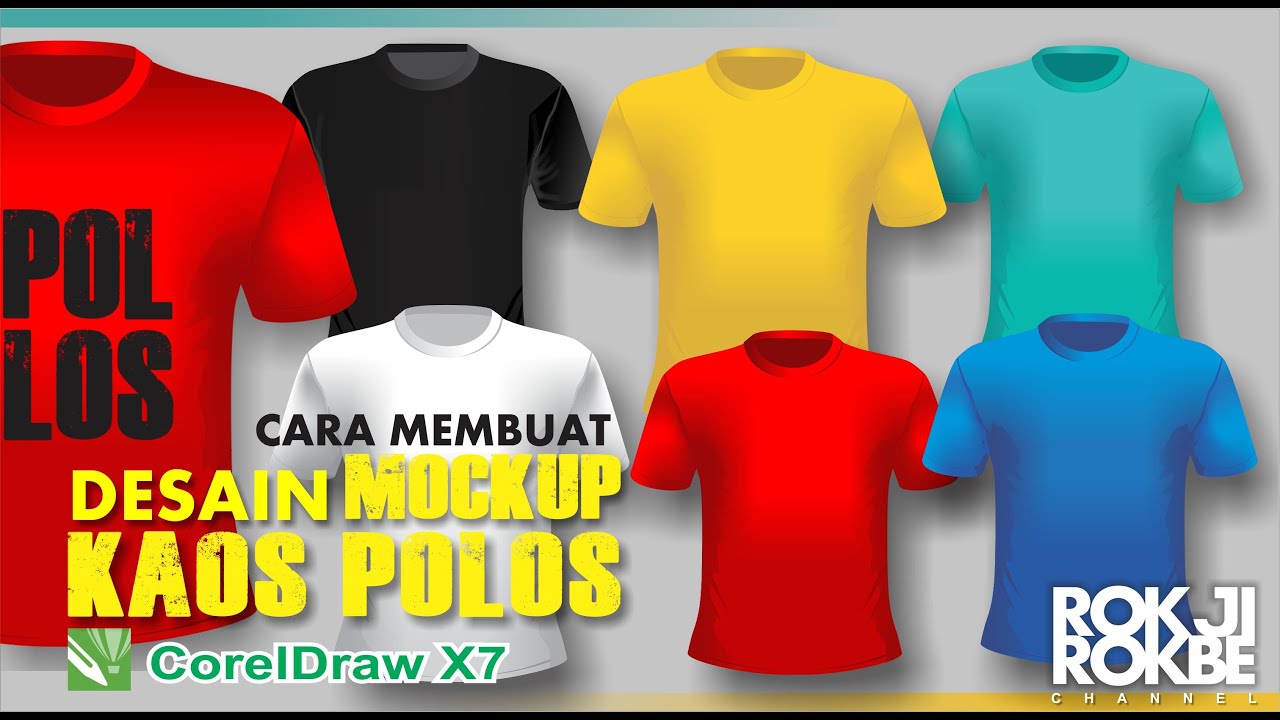 Download Cara Membuat Desain Mockup Kaos distro warna warni ...