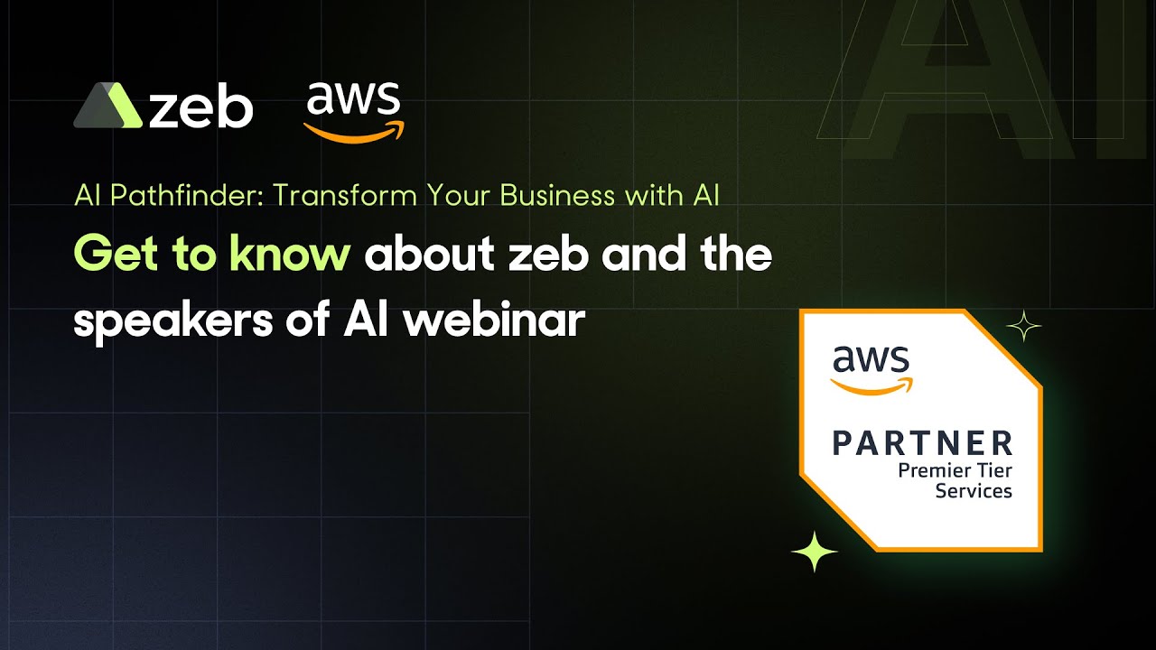 Get to know zeb and the speakers of the AI Pathfinder webinar