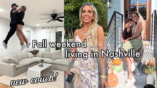 Fall weekend in Nashville | NEW COUCH, Walt visits,  first tattoo & house updates.