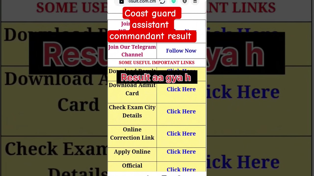 ⚡ Опубликованы результаты AC Береговой охраны Индии за 2025 год | Прямая ссылка здесь 