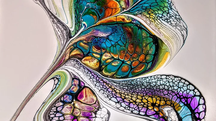 'Belladonna' Beautiful Acrylic Pour ~ Floral Bloom...