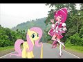 Cure Blossom &amp; Fluttershy Blossom Aurora Princess (Aikatsu! Aurora Princess Eri Waka from STAR☆ANIS)