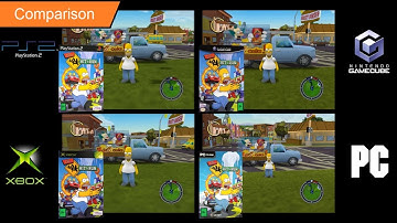 The Simpsons hit & run (PS2 vs Gamecube vs Xbox vs PC) comparison