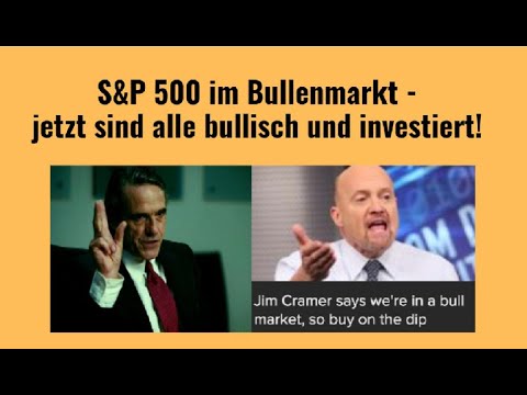S&P 500 im Bullenmarkt - jetzt sind alle bullisch und investiert! Videoausblick
