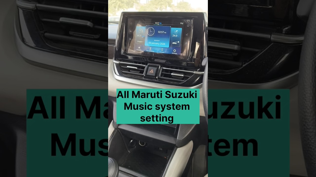 All Maruti Suzuki Car Music System setting 
