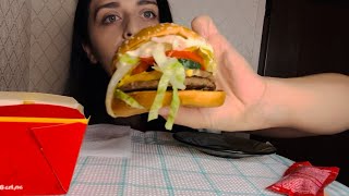მუკბანგი ღამის სამ საათზე | #macdonald #mukbang მაკ ფრეში | ფრი ჰალაპენიოთი #ananasia