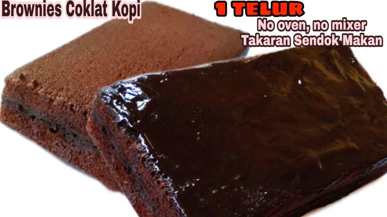 Cara Membuat Brownies Coklat 1 Telur - YouTube