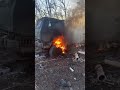 горит военная техника