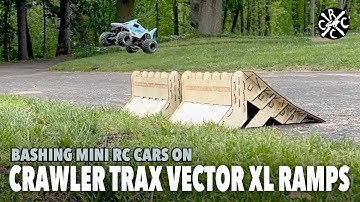 Bashing Mini RC Cars On Crawler Trax Vector XL Ramps
