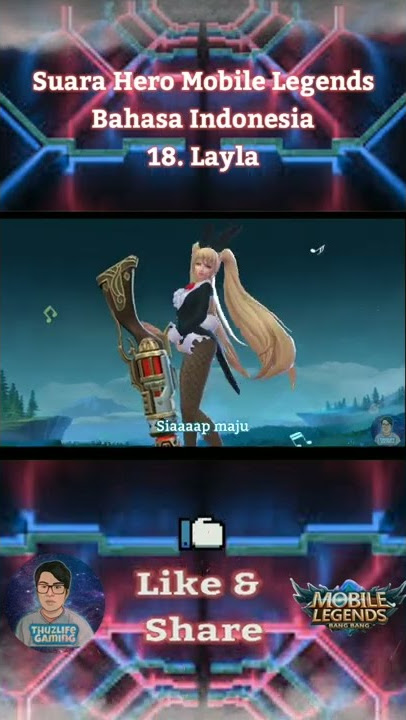 Suara Hero Layla Bahasa Indonesia | Mobile Legends #shorts #mlbb #mobilelegends