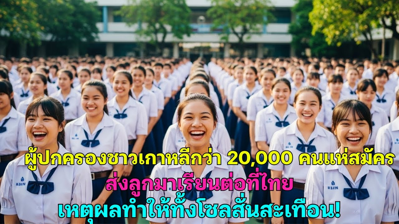 ผู้ปกครองชาวเกาหลีกว่า 20,000 คนแห่สมัครส่งลูกมาเรียนต่อที่ไทยเหตุผลทำให้ทั้งโซลสั่นสะเทือน!