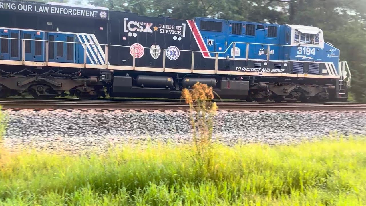 Chasing L491-01 from Florence SC to Hamlet NC with horn salute with 