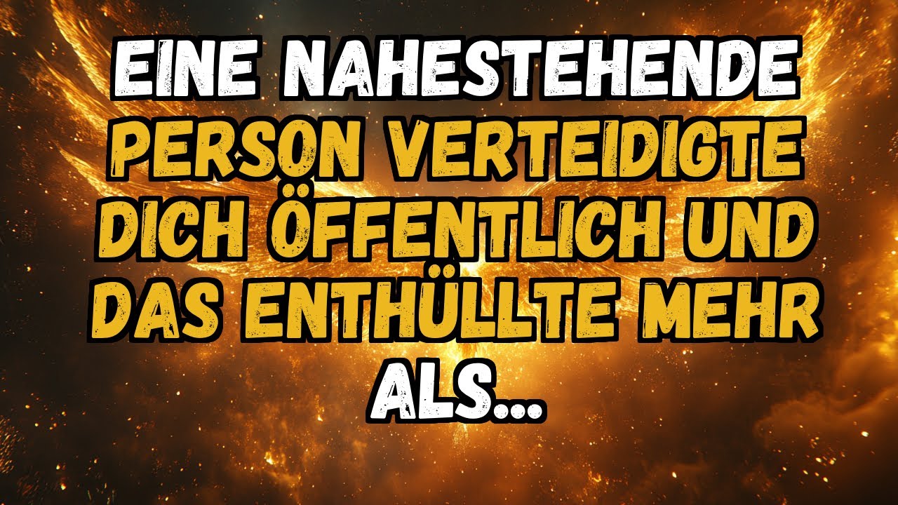 💌❤️ EINE NAHESTEHENDE PERSON VERTEIDIGTE DICH ÖFFENTLICH UND DAS ENTHÜLLTE MEHR ALS...