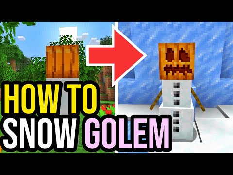 How To Make a Snow Golem & Snowman in Minecraft Java & Bedrock!