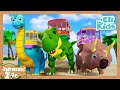 Dinosaur bus mega collection  jurassic zoo fun  eli kids songs  nursery rhymes compilations