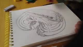 Time Lapse Drawing: Bird (Pattern Style)