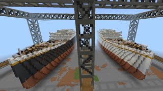 Minecraft RMS Titanic and Olympic Construction