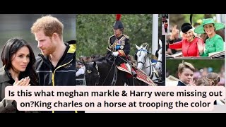 Is this what meghan markle &amp; Harry were missing out on?King charles on a horse at trooping the color