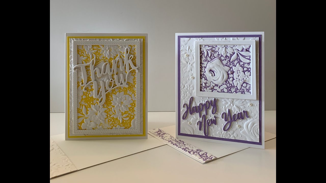 Using your Embossing Folders to create colored backgrounds - YouTube