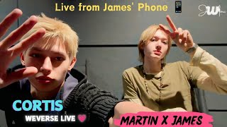 ✨(ALL SUB) CORTIS  JAMES & MARTIN WEVERSE LIVE pt2.🤟🤩💖(06.10.26)Martin's phone died! #weverse#cortis
