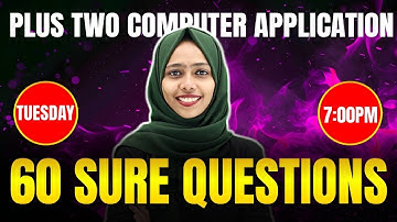 Plus Two Computer Application Christmas Exam | 50 Sure Questions | Exam Winner