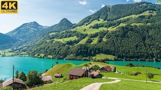 Lungern, Switzerland 🇨🇭 in 4K 60fps | Walking Tour | Lake Lungern Hotspots