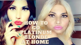 HOW TO GO PLATINUM BLONDE AT HOME | HAIR PRODUCTS + HAIR CARE ROUTINE