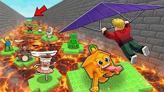 ROBLOX CHOP AND FROSTY GLIDE THROUGH LAVA FOR BRAINROTS