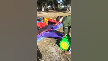 Safety connection Bounce House with a blower